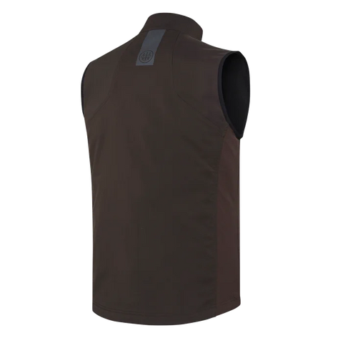 Gilet Beretta Windshell EVO pour homme en tissu léger et respirant, idéal pour la chasse et les activités de plein air, imperméable avec traitement DWR, doté de poches zippées sécurisées, inserts élastiques pour un ajustement optimal.