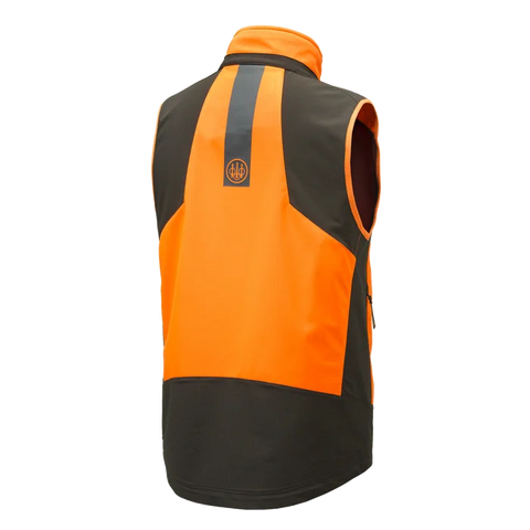 Gilet Beretta Butte Softshell pour hommes, léger et respirant, idéal pour la chasse, avec protection coupe-vent et imperméable, inserts anti-abrasion, conçu pour les activités de plein air, compatible avec le pantalon 4 Way Stretch EVO et Bymark, équipé d'une poche radio et fermeture YKK sécurisée pour une durabilité maximale.