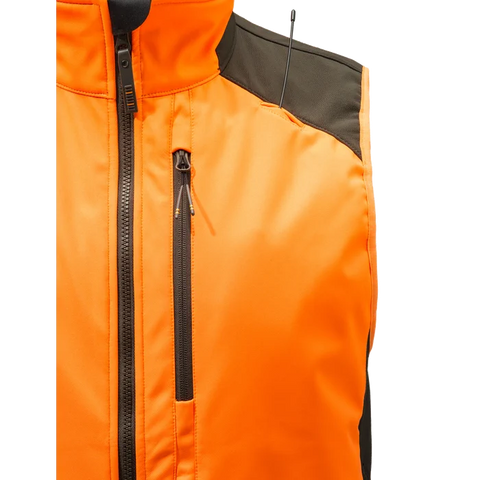 Gilet Beretta Butte Softshell pour hommes, léger et respirant, idéal pour la chasse, avec protection coupe-vent et imperméable, inserts anti-abrasion, conçu pour les activités de plein air, compatible avec le pantalon 4 Way Stretch EVO et Bymark, équipé d'une poche radio et fermeture YKK sécurisée pour une durabilité maximale.