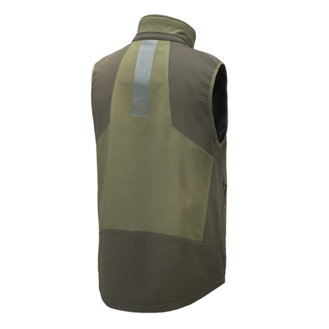 Gilet Beretta Butte Softshell pour hommes, léger et respirant, idéal pour la chasse, avec protection coupe-vent et imperméable, inserts anti-abrasion, conçu pour les activités de plein air, compatible avec le pantalon 4 Way Stretch EVO et Bymark, équipé d'une poche radio et fermeture YKK sécurisée pour une durabilité maximale.
