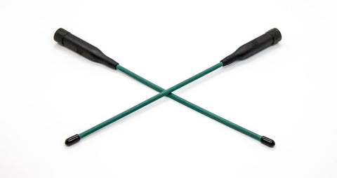 Antenne flexible Hunt Power PAON de 23 cm en vert foncé, conçue pour augmenter la portée de réception de récepteurs Sportdog modèles TEK 1, TEK 1.5 et TEK 2.0, idéale pour une connexion fiable à grande distance, accessoire essentiel pour améliorer les performances des colliers de repérage.