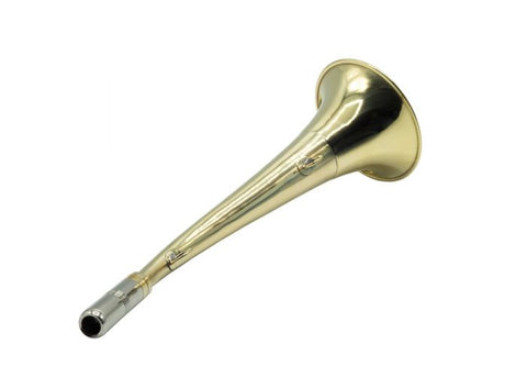 Corne à pavillon en cuivre Januel, un accessoire traditionnel de haute qualité pour les amateurs de chasse, mettant en valeur une esthétique classique et une performance sonore exceptionnelle idéale pour les activités de plein air.