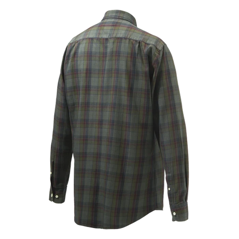 Chemise de chasse Beretta Wood Button Down 100% coton avec traitement Silaide antibactérien, idéale pour un style élégant et pratique en plein air, résistante aux odeurs et dotée d'une poche poitrine.