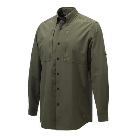 Chemise Beretta Plain Lightweight pour homme, léger et respirant, idéale pour l'été, en polyester 123 g/m², aération sous les bras, style casual chic