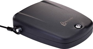 Coffre-fort Hornady Keylock Safe 2600KL sécurisé pour pistolets et revolvers, fabriqué en acier de calibre 14, équipé d'un double système de verrouillage interne, résistant aux chocs, chutes et tentatives de forçage, avec dimensions extérieures de 27x22x7 cm et un câble d'attache pour plus de sécurité.
