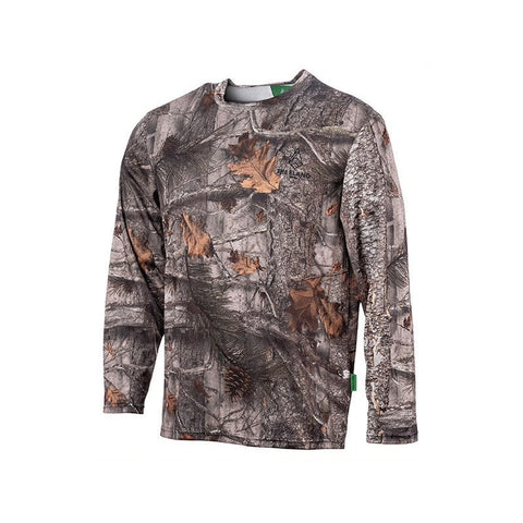 "T-Shirt à manches longues Treeland camo, protection et style pour aventures extérieures."