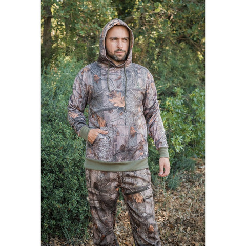 Sweat à capuche Treeland en polaire douce, parfait pour les journées froides, offrant isolation thermique et confort supérieur, idéal pour randonnées ou style décontracté avec sa capuche intégrée et grande poche kangourou