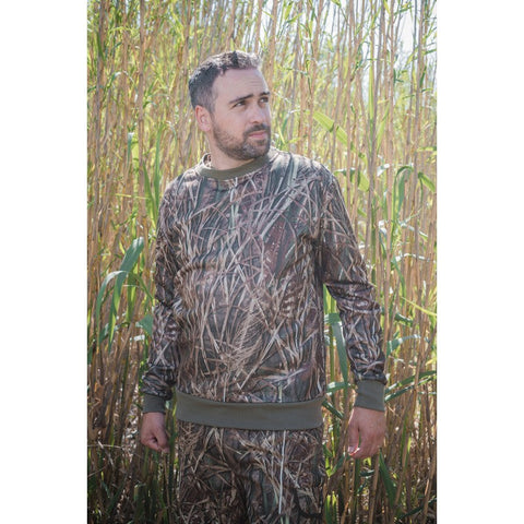 "Sweat polaire Treeland Camo, chaud et confortable, pour une invisibilité maximale en forêt."