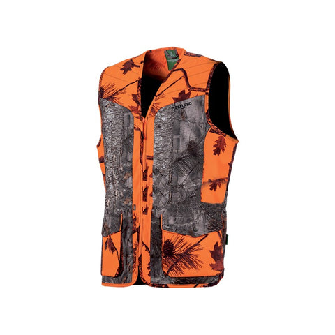 Gilet enfant Treeland Camo orange / forest  T600K