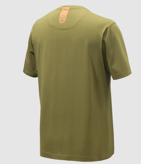 T-shirt homme en coton élastique Beretta 92 avec graphisme distinctif, idéal pour l'entraînement, les activités en extérieur et l'usage quotidien, offrant confort et flexibilité dans un style polyvalent.