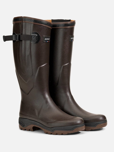 Bottes Aigle Parcours 2 Vario en bronze pour randonnée avec semelle amortissante et sangle ajustable pour un confort et une résistance optimale sur terrains variés
