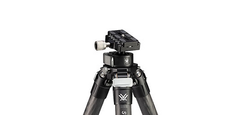 Trépied Carbone Vortex Switchback offrant stabilité maximale pour tireurs et chasseurs, conçu en fibre de carbone pour légèreté et robustesse, ajustements fluides grâce au système sur sphère, idéal pour armes lourdes jusqu'à 20 kg