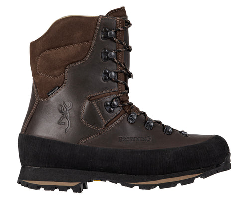 Chaussures Browning Vulcano robustes pour aventures extrêmes et terrains ardus, modèle en daim huilé avec semelle Vibram pour une protection et performance inégalées