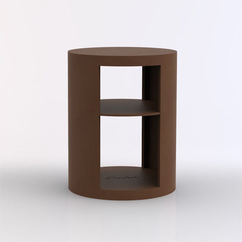 Image of a fire pit extension compatible with Brasero Random Fireball, featuring corten steel material, designed to enhance stability and aesthetics for outdoor fire pit setups.