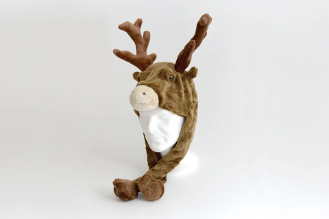 Bonnet Nature De Brenne avec motifs sanglier et cerf, accessoire hivernal chaud et confortable, taille unique, lavable en machine, idéal pour amoureux de la nature