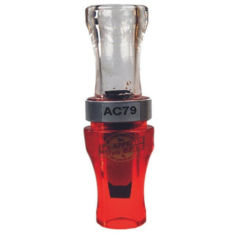 Appeau Oie Cendrée haute qualité avec design orange et aluminium, fabriqué en polycarbonate solide et fibre de polyamide pour une durabilité optimale, conditionné en blister, idéal pour la chasse aux oies sur Shopify