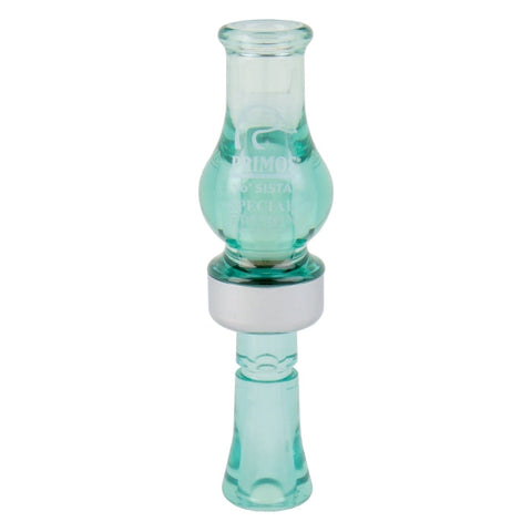 Appeau Primos Yo Sista - appeau américain en laiton avec système à anche simple pour attirer les canards timides, offrant une diversité d'appels grâce à sa flexibilité sonore, parfait pour les chasseurs expérimentés et les amateurs de chasse aux oiseaux aquatiques