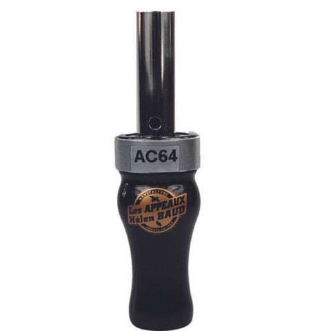 Appeau Sarcelle Hiver femelle en polycarbonate et polyamide avec bague en aluminium, présenté en blister, idéal pour la chasse des canards sarcelles en hiver