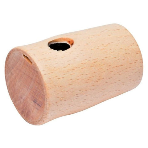 Appeau pour Palombe et Tourterelle en bois de hêtre de couleur beige, conditionné en blister, idéal pour la chasse et l'observation d'oiseaux, outil artisanal de qualité