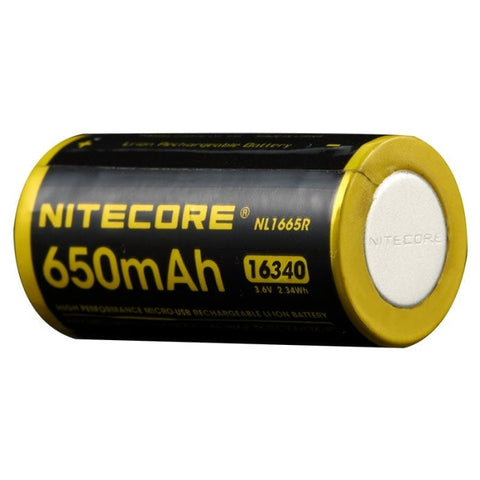 Batterie Nitecore Li-ion - 650mAhAccus rechargeable USB NCNL1665R