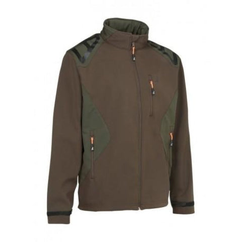 Blouson Softshell Percussion Marron Vert 15103MVS