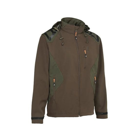 Blouson Softshell Percussion Marron Vert 15103MVS