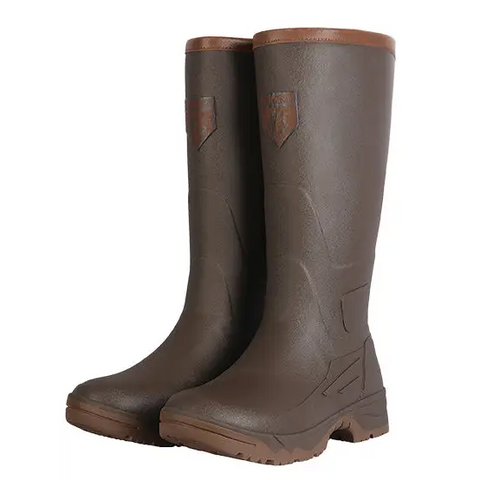 "Bottes en caoutchouc Somlys jersey B01, confortables et imperméables, conçues pour les terrains humides et boueux."