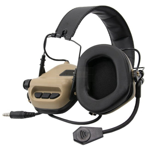 Earmor M32 protection auditive électronique tactique, casque pliable avec microphone amovible pour gauchers et droitiers, réduction de bruit NRR22, amplification bruit ambiant, prise MIL-STD, conforme normes CE et ANSI, étanche IPX-5, idéal pour utilisations militaires et tactiques, alimentation par piles AAA, design ergonomique pour confort prolongé, casque sans PTT ni Talkie Walkie