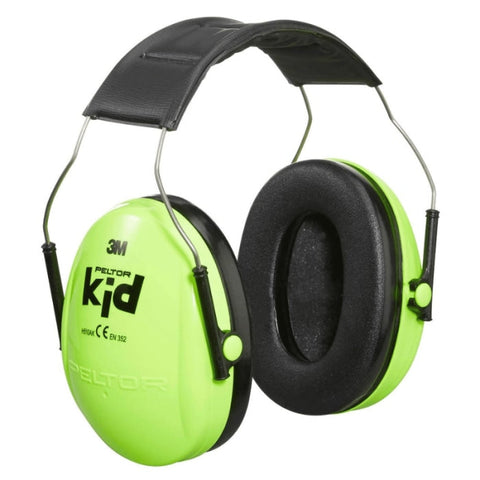 Casque antibruit 3M Peltor pour enfants, protection auditive efficace et confortable avec coussins remplaçables pour une réduction de bruit jusqu'à 27 dB, idéal pour concerts, festivals et activités en plein air, disponible en rose et vert
