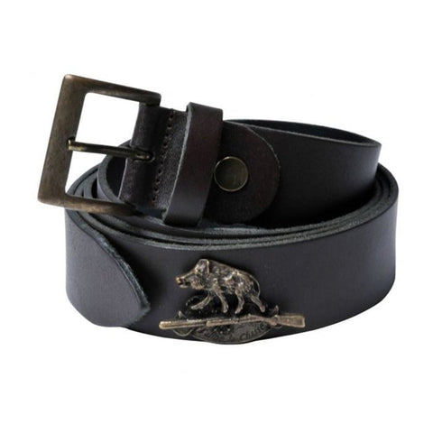 Ceinture Januel croute de cuir motif sanglier CIC64076