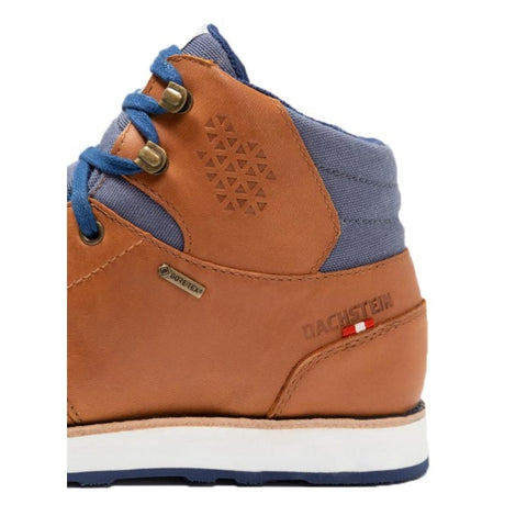 High-performance alpine boots with waterproof Gore-Tex membrane and EVA midsole for shock absorption, featuring full-grain leather and anti-slip rubber sole, ideal for hiking and mountaineering in rugged conditions.
