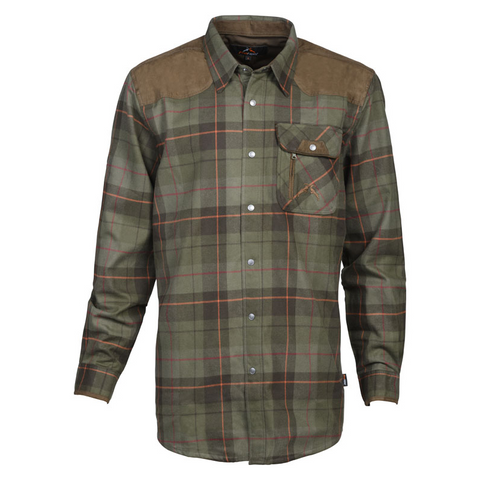 Chemise Verney Carron Windbreaker Brecy en coton avec membrane coupe-vent, idéale pour les activités de plein air comme la chasse, alliant confort et style fonctionnel