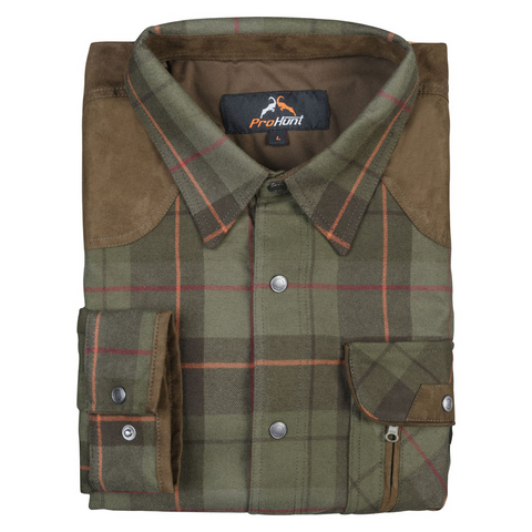 Chemise Verney Carron Windbreaker Brecy en coton avec membrane coupe-vent, idéale pour les activités de plein air comme la chasse, alliant confort et style fonctionnel