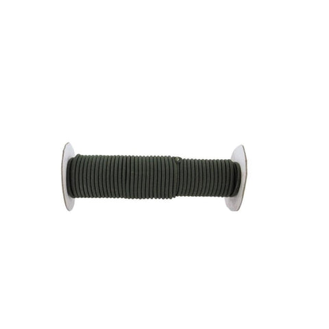 Produit essentiel pour rappel appelant avec système va et vient, élastique résistant de 3 mm de diamètre, disponible en plusieurs longueurs et couleur vert olive pour une personnalisation et un confort optimal