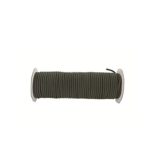 Produit essentiel pour rappel appelant avec système va et vient, élastique résistant de 3 mm de diamètre, disponible en plusieurs longueurs et couleur vert olive pour une personnalisation et un confort optimal