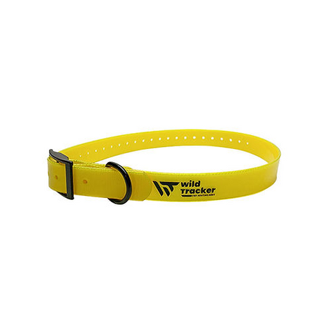 Collier durable pour chien, parfait pour la chasse et les activités en extérieur. Fabriqué en polyester avec enduit polyuréthane pour une résistance à l'eau et une protection contre les intempéries. Offre une haute visibilité et une option de gravure laser personnalisée pour plus de sécurité et de style.