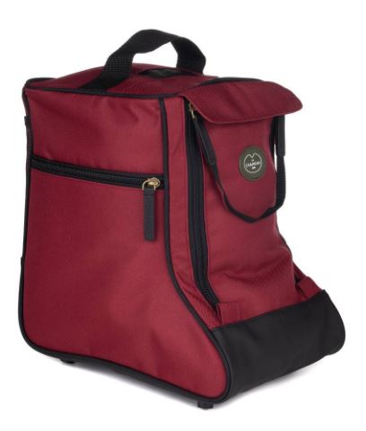 Sac à bottillon beige Le Chameau Iris, élégant et pratique pour transporter et ranger des bottillons, fabriqué en textile avec des renforts en cuir, idéal pour sécuriser vos bottines dans le coffre de votre voiture sans les salir