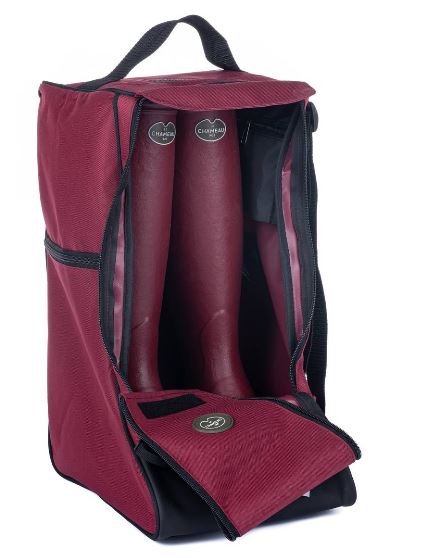Sac à bottes Le Chameau Iris en Vert Chameau transportant facilement des bottes, avec fermeture éclair double et poche zippée sur le côté, idéal pour protéger vos bottes contre l'humidité et garder votre voiture propre.