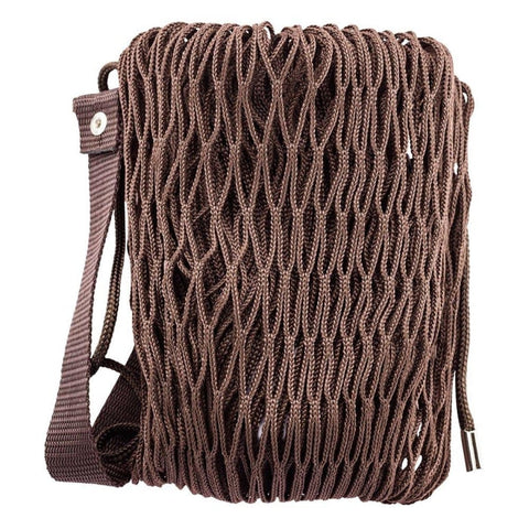 Filet de transport de gibier Country Sellerie, marron, pour chasseurs, en polyester durable, avec sangle robuste pour un transport pratique en bandoulière. Accessoire de chasse léger et peu encombrant, idéal pour une chasse confortable.