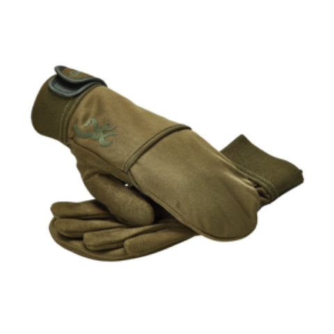 Image des Gants Browning Wet montrant leur design imperméable idéal pour la chasse et d'autres activités en plein air, tout en offrant confort et dextérité dans des conditions météorologiques humides