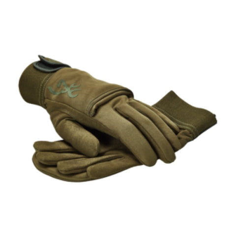 Image des Gants Browning Wet montrant leur design imperméable idéal pour la chasse et d'autres activités en plein air, tout en offrant confort et dextérité dans des conditions météorologiques humides