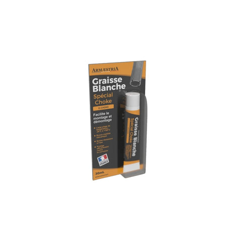 G-CHOKE specialized white grease for high-temperature applications, ideal for assembling and disassembling chokes and extensions, preventing blockage, and protecting threads.