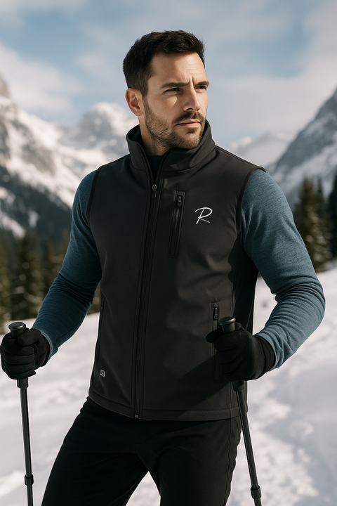 Gilet chauffant Thermal X-Series avec batterie PowerBank 5000 mAh, idéal pour la chasse et les activités en extérieur, doté de multiples zones de chauffe et fabriqué avec des fibres de carbone pour un design léger et confortable. Disponible en tailles S à 3XL, ce gilet offre une chaleur personnalisée avec un indicateur de chauffe LED et un entretien facile grâce à son lavage en machine. Parfait pour l'hiver et le grand froid.