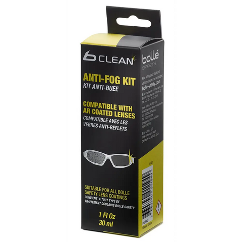 Kit Anti-Buée BOLLE SAFETY B300 - 30ml - Compatible Anti-Reflet - Entretien optiques