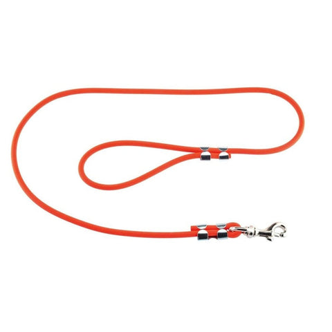 Laisse Biothane tubulaire Hélen Baud orange pour chien - 120 cm CH2410