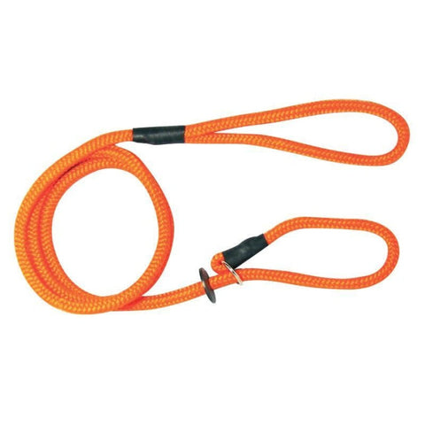 Collier étrangleur ajustable en corde polyester tressée de 8mm pour chien, longueur 1,5m, disponible en trois couleurs, conçu avec un arrêtoir en caoutchouc pour sécuriser l'ajustement, idéal pour l'entraînement et la promenade