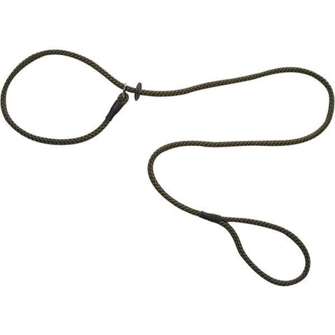 Collier étrangleur ajustable en corde polyester tressée de 8mm pour chien, longueur 1,5m, disponible en trois couleurs, conçu avec un arrêtoir en caoutchouc pour sécuriser l'ajustement, idéal pour l'entraînement et la promenade