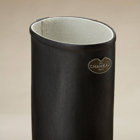 Bottes marron Le Chameau Saint-Hubert doublées cuir, bottes artisanales en caoutchouc naturel, chaussures imperméables élégantes et durables pour activités extérieures, protection optimale avec semelle bi-densité, confectionnées à la main, idéales pour randonnée et chasse