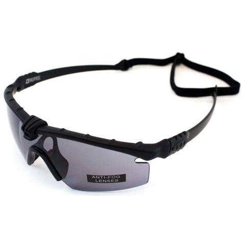 Lunettes de protection thermal Nuprol avec traitement anti-buée et anti-rayures, réglables grâce à un élastique, protection UV400, conformes EN166, disponibles en plusieurs coloris, idéales pour les joueurs d'airsoft à la recherche de confort et sécurité.