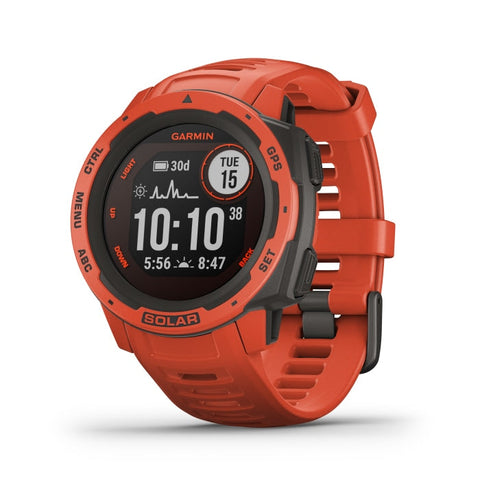 Montre GPS Multi-Fonctions Garmin Instinct Solar Rouge Feu GAINSTRS